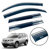 Дефлектор вікна для Nissan X-Trail II 2007-2014 з нерж. хром полоскою Дефлектор вікна для Nissan X-Trail II 2007-2014 з нерж. хром полоскою